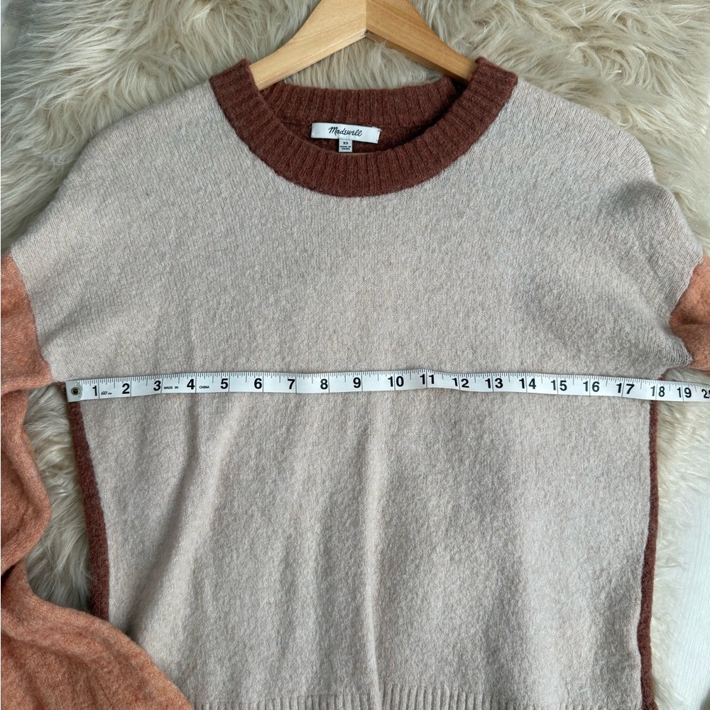 Madewell Payton Merino Wool and Alpaca Blend Colorblock Sweater - Picture 12 of 13